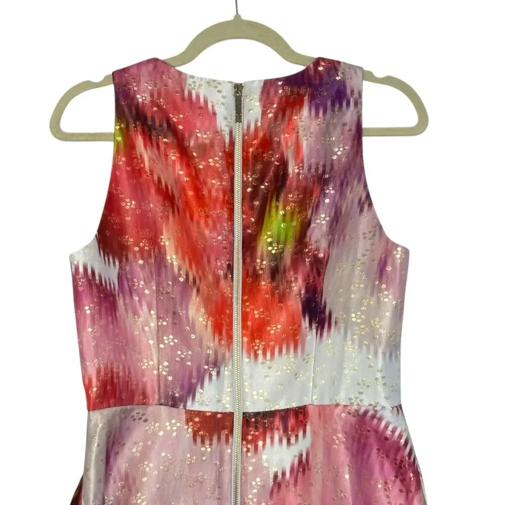Ted Baker Jenn Expressive Pansy Jacquard Floral Midi Dress| Size 8 - Picture 6 of 10